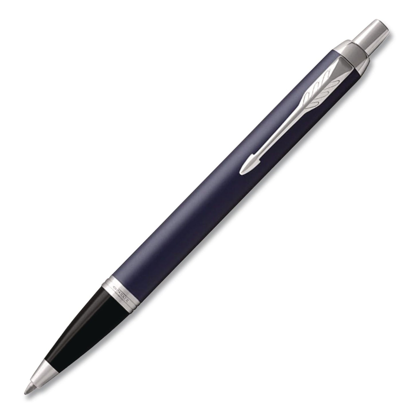 IM Ballpoint Pen, Retractable, Medium 0.7 mm, Blue Ink, Black/Chrome Barrel