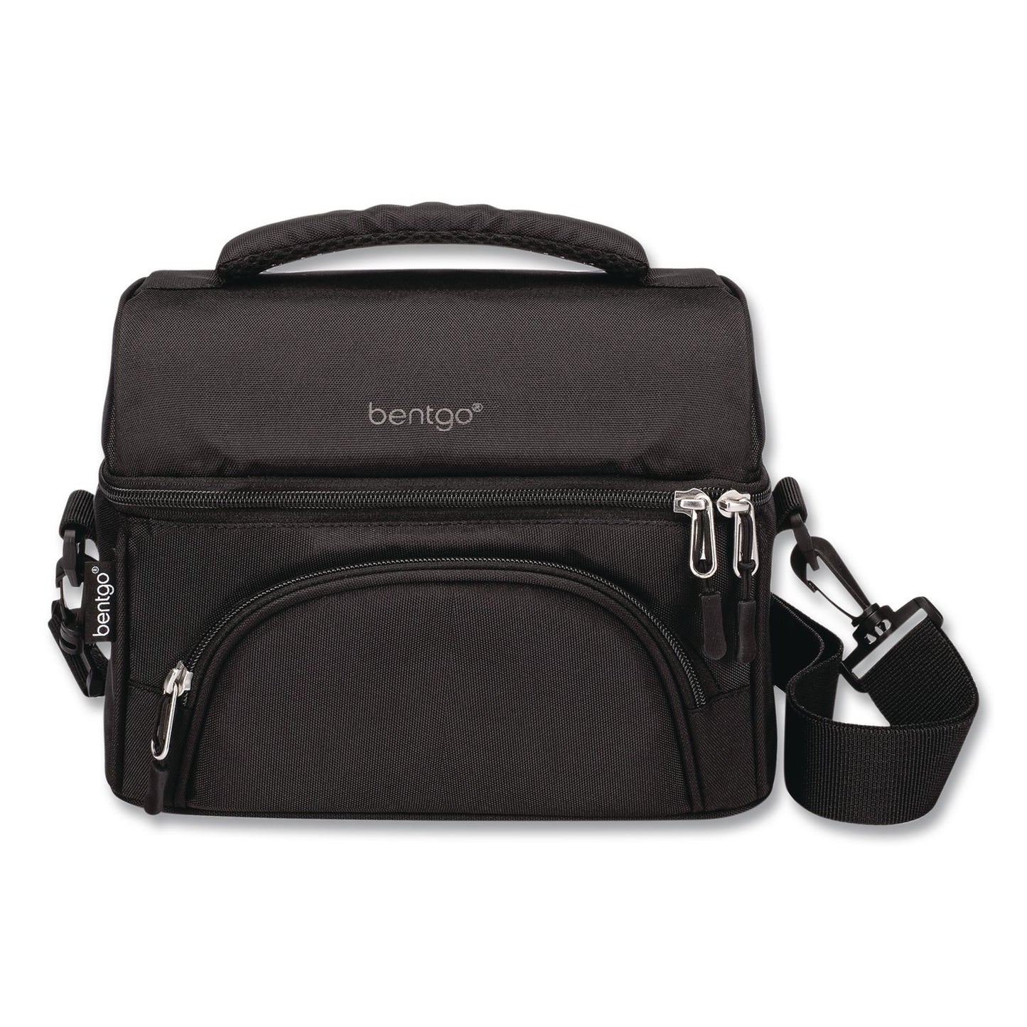 Deluxe Insulated Lunch Bag, 8" x 10" x 7.5", Carbon Black