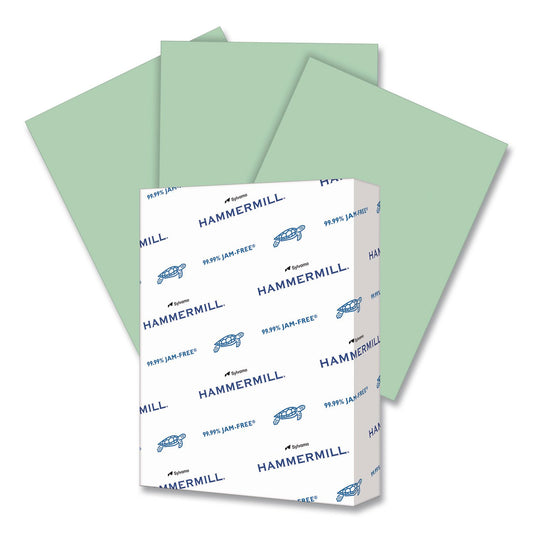 Colors Print Paper, 24 lb Bond Weight, 8.5 x 11, Green, 500/Ream