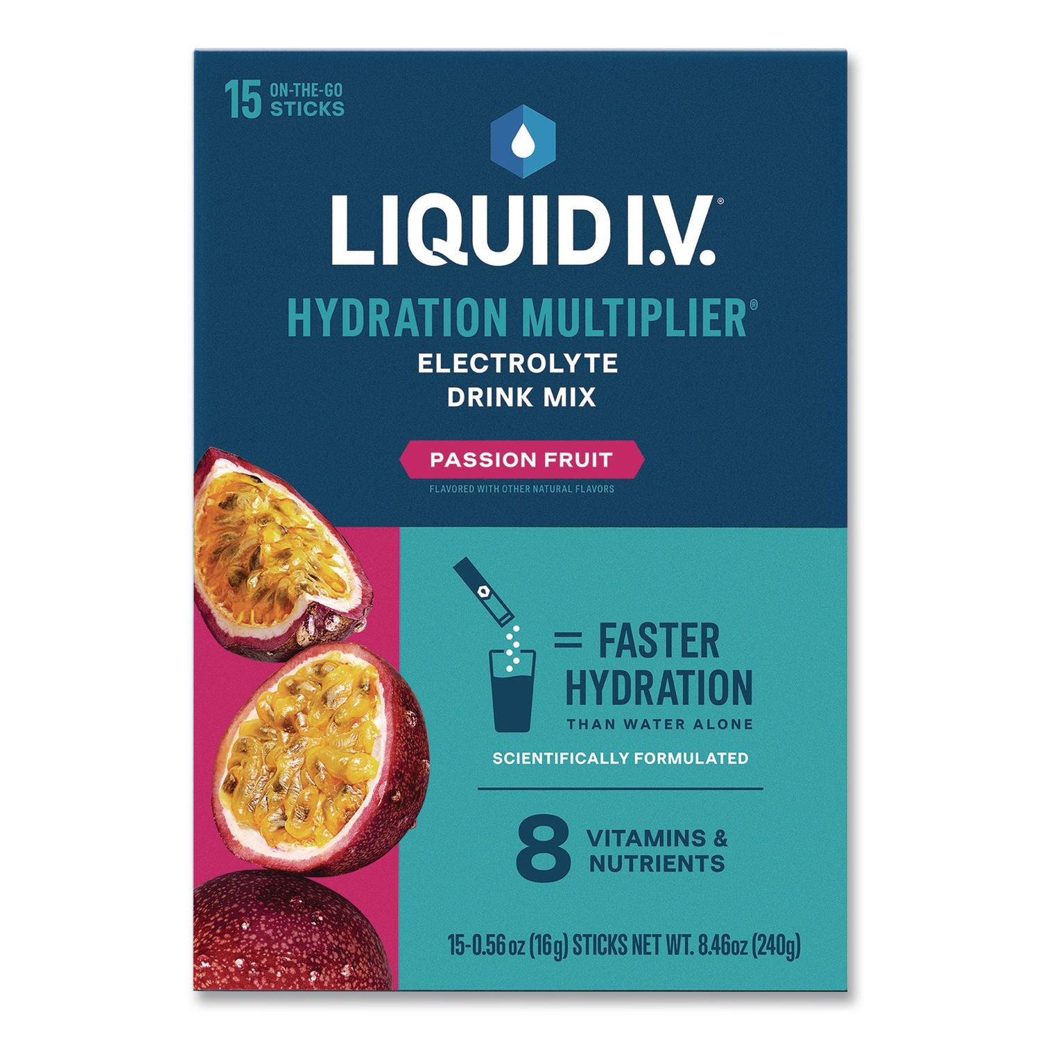 Hydration Multiplier, Passion Fruit, 0.56 oz Stick, 15/Pack