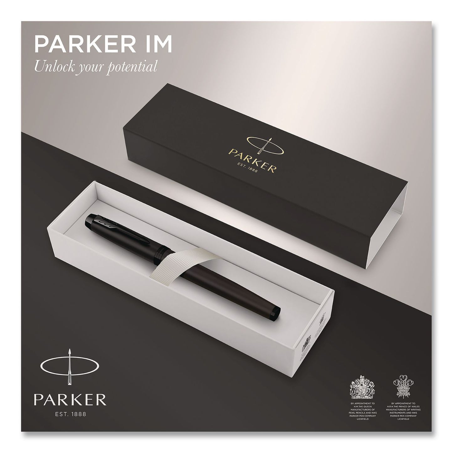 IM Rollerball Pen, Monochrome Collection, Stick, Fine, Black Ink, Matte Black/PVD Barrel