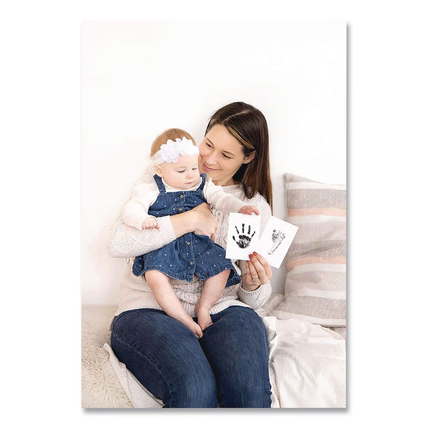 Babyprints Clean-Touch Ink Pad, Newborn Size Accommodates Hand/Feet Up to 2.25" x 3.5", Clean-Touch Ink Pad/(2) Imprint Cards