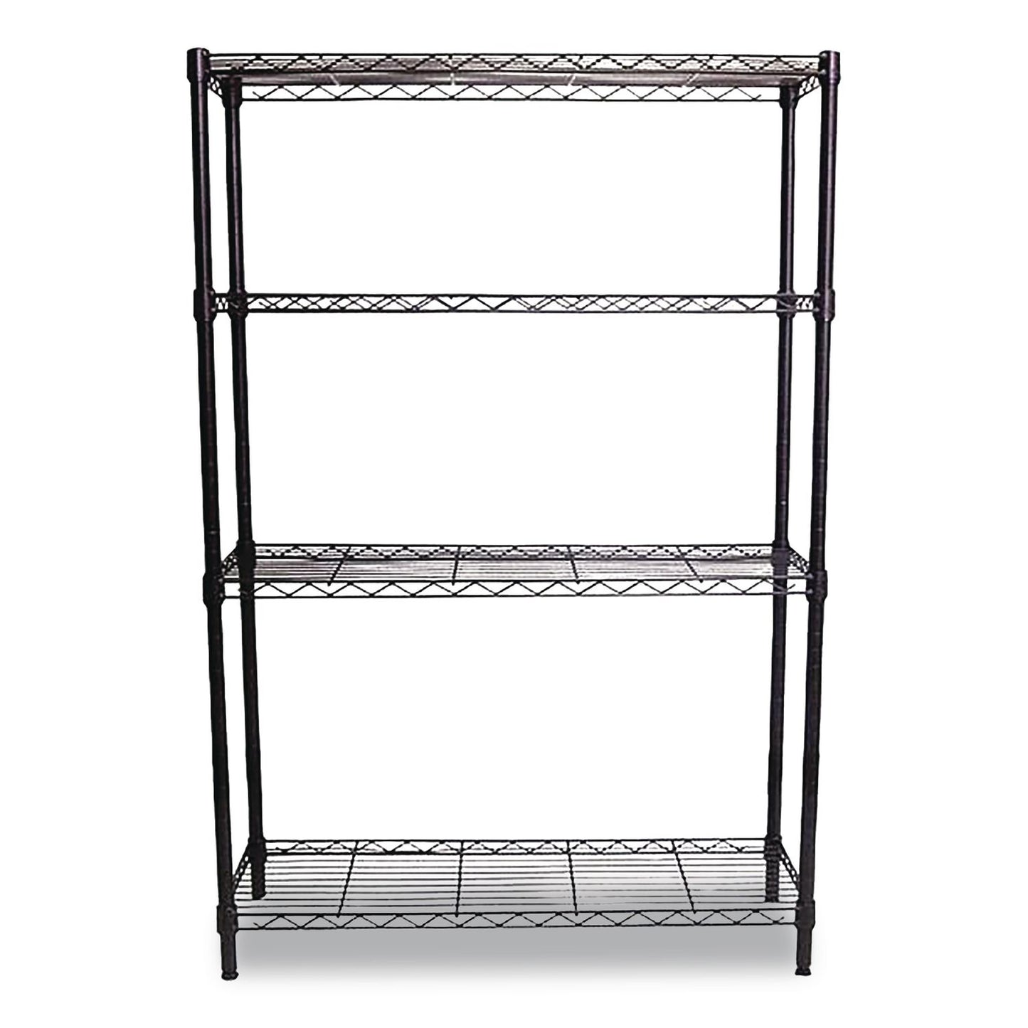 4-Shelf Wire Shelving Unit, 36w x 14d x 54h, Black