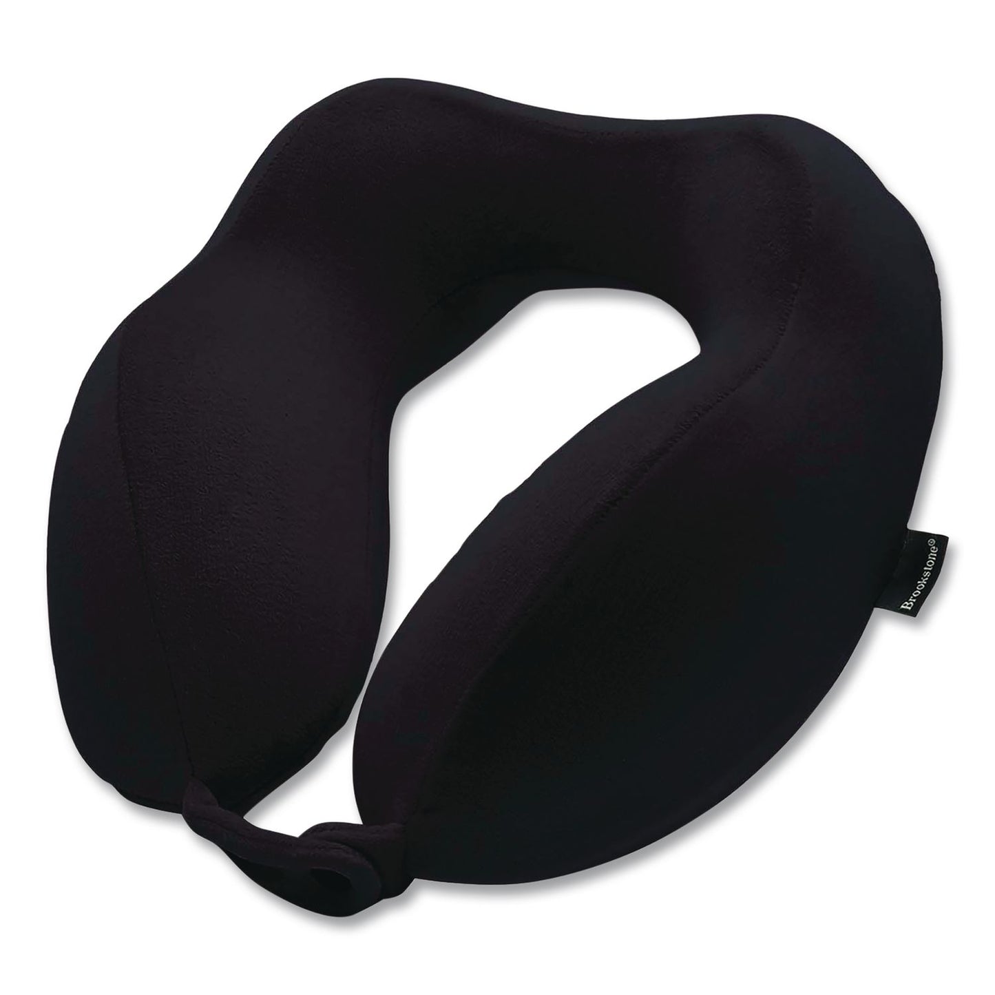 Memory Foam Fabric Travel Pillow, One Size Fits Most, 9.84 x 5.5 x 11, Black