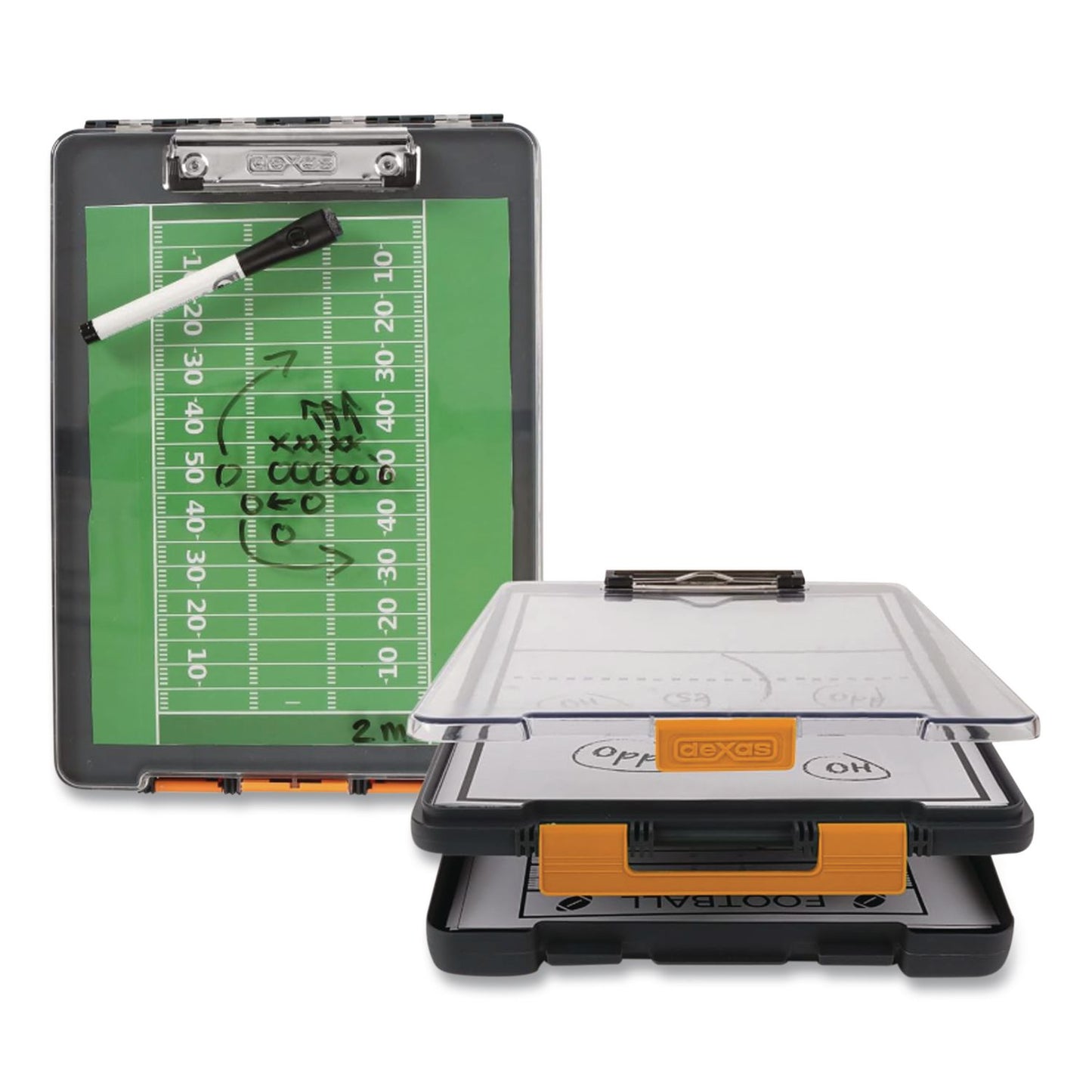 ClearView Clipcase Storage Clipboard, 0.35" Clip Capacity, Holds 8.87 x 12.25 Sheets, Gray/Orange