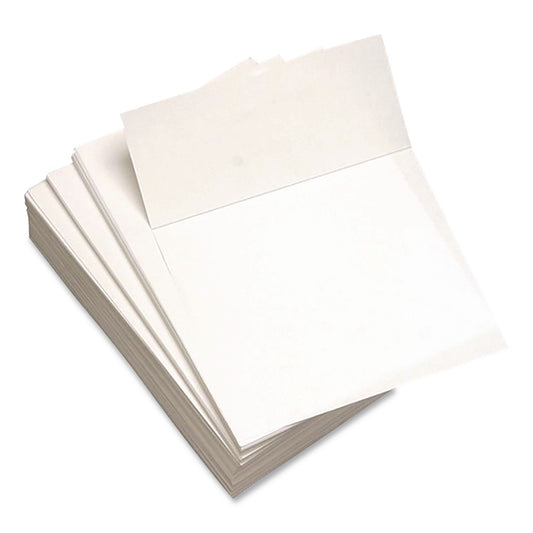 Perforated Laser Cut Sheets, 92 Bright, Micro-Perforated 3.67" from Bottom, 20 lb Bond Weight, 8.5 x 11, White, 500/Ream