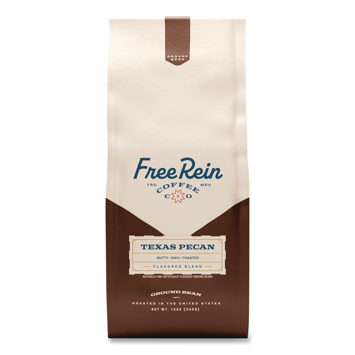 Free Rein Ground Coffee, Texas Pecan, 12 oz Bag