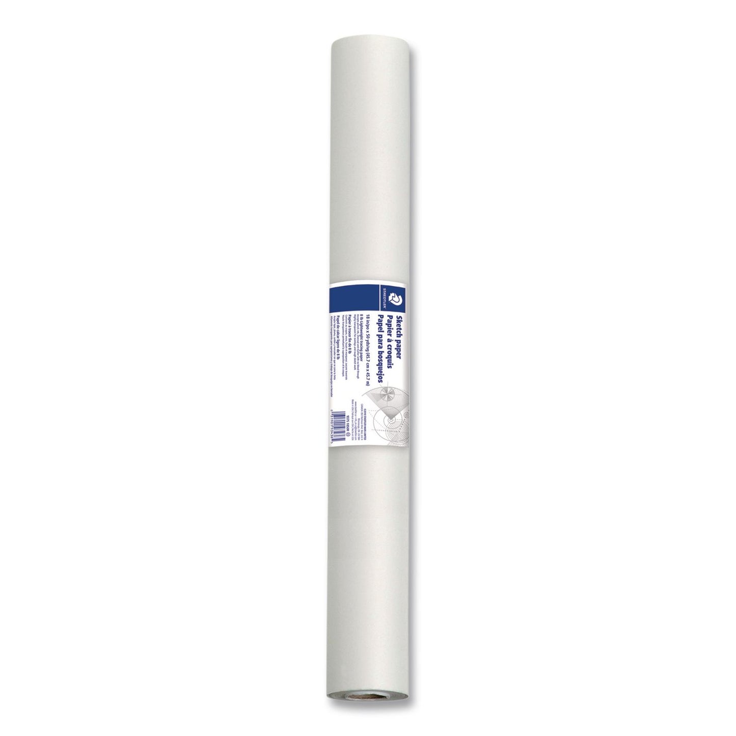 Transparent Sketch Paper Roll, 8 lb Bond Weight, 18" x 50 yd, White