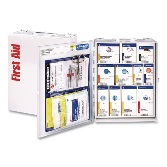 SmartCompliance Food Service First Aid Kit for 25 People, 137 Pieces, Metal Case