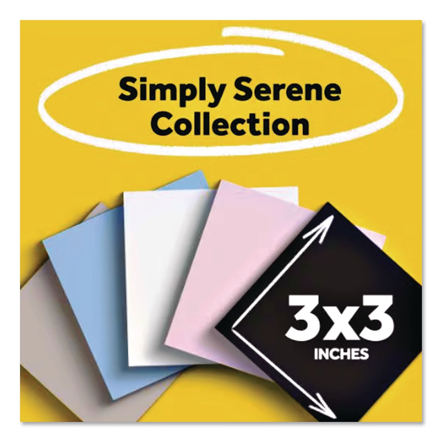 Pads in Simply Serene Colors, 3 x 3, 90 Sheets/Pad, 5 Pads/Pack
