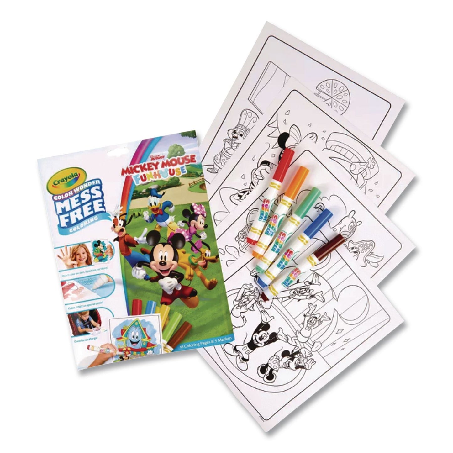 Color Wonder Mickey Mouse Clubhouse Coloring Book, Ages 3 and Up, 18 Pages