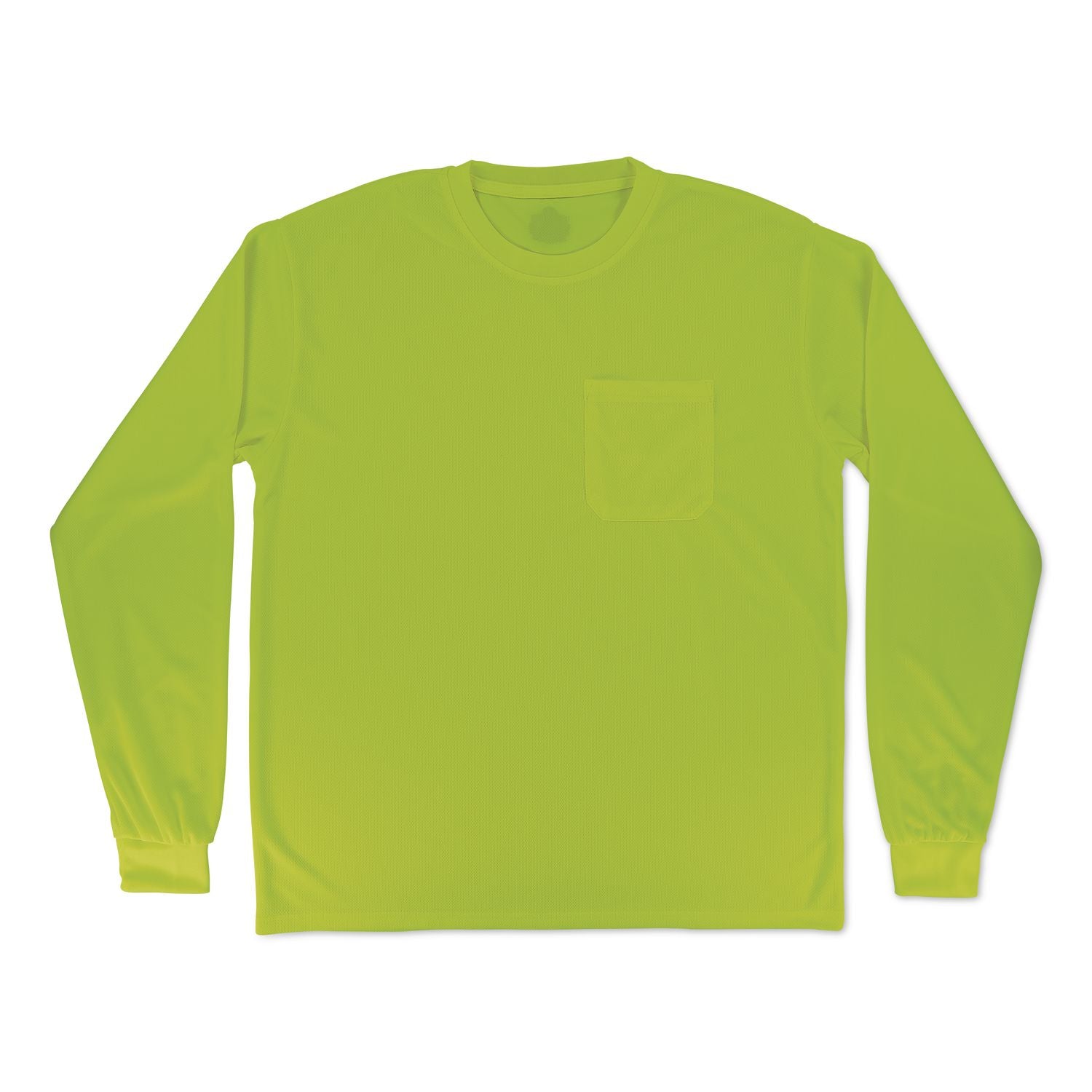 GloWear 8093 Non-Certified Essential Hi-Vis Long Sleeve T-Shirt, Small, Lime
