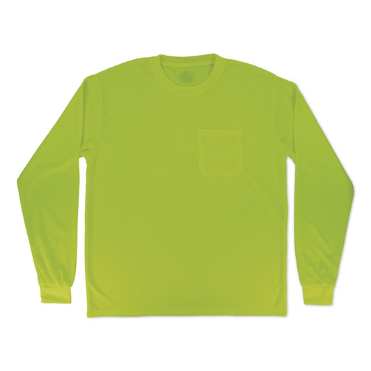 GloWear 8093 Non-Certified Essential Hi-Vis Long Sleeve T-Shirt, 2X-Large, Lime