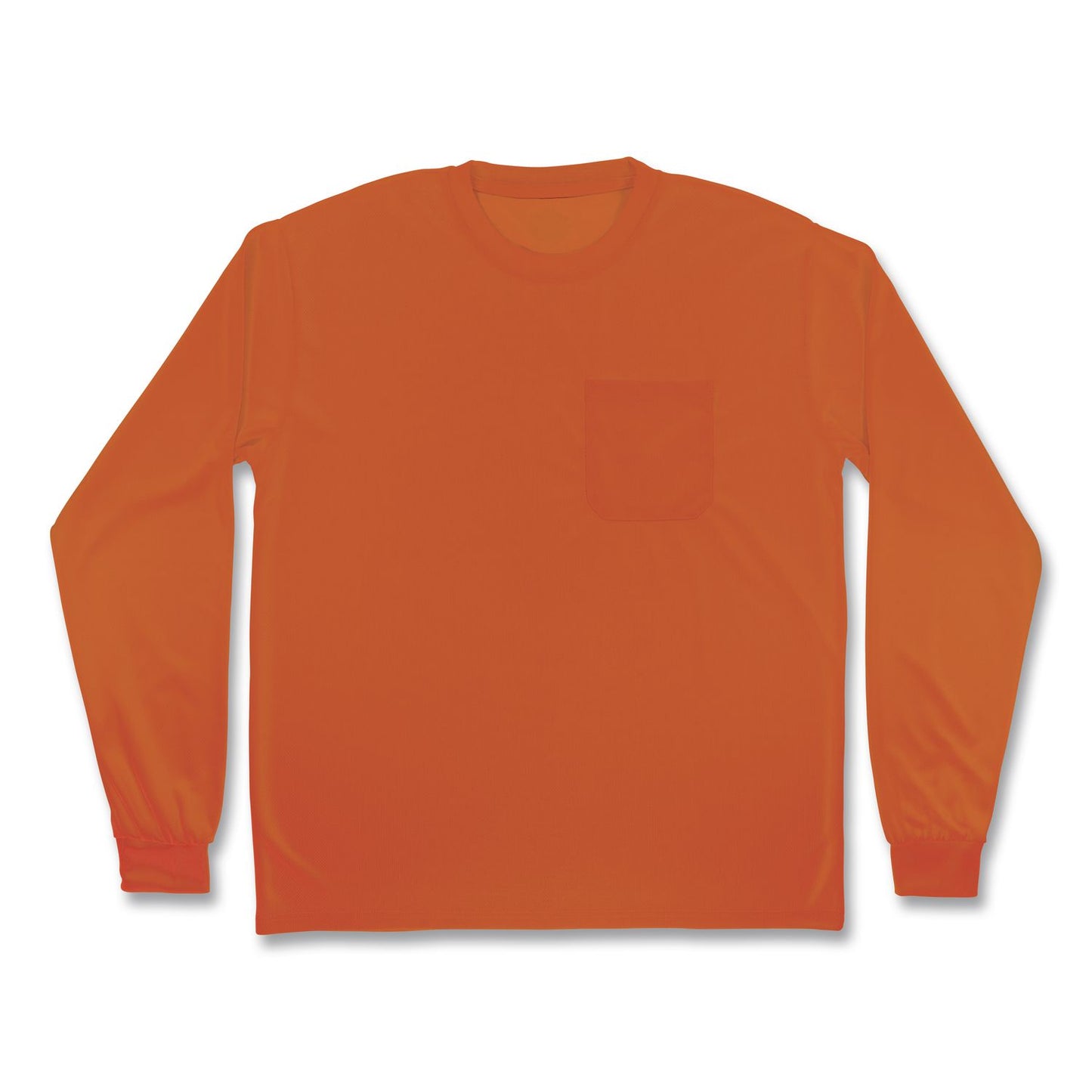 GloWear 8093 Non-Certified Essential Hi-Vis Long Sleeve T-Shirt, Medium, Orange