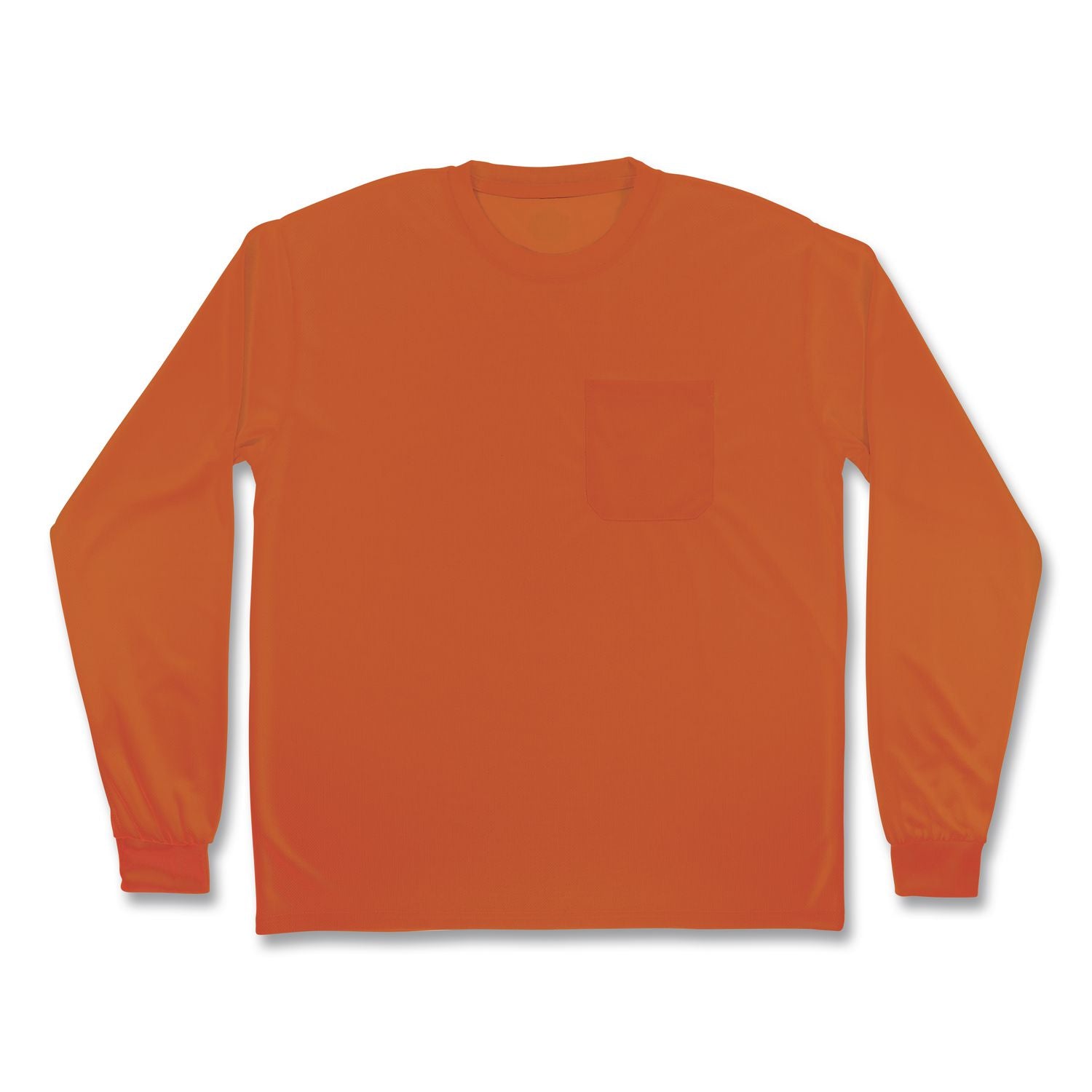 GloWear 8093 Non-Certified Essential Hi-Vis Long Sleeve T-Shirt, 4X-Large, Orange