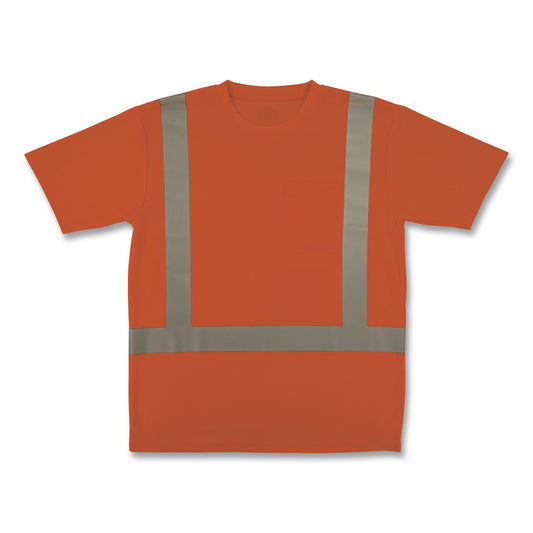 GloWear 8282 Class 2 Essential Hi-Vis T-Shirt, X-Small, Orange