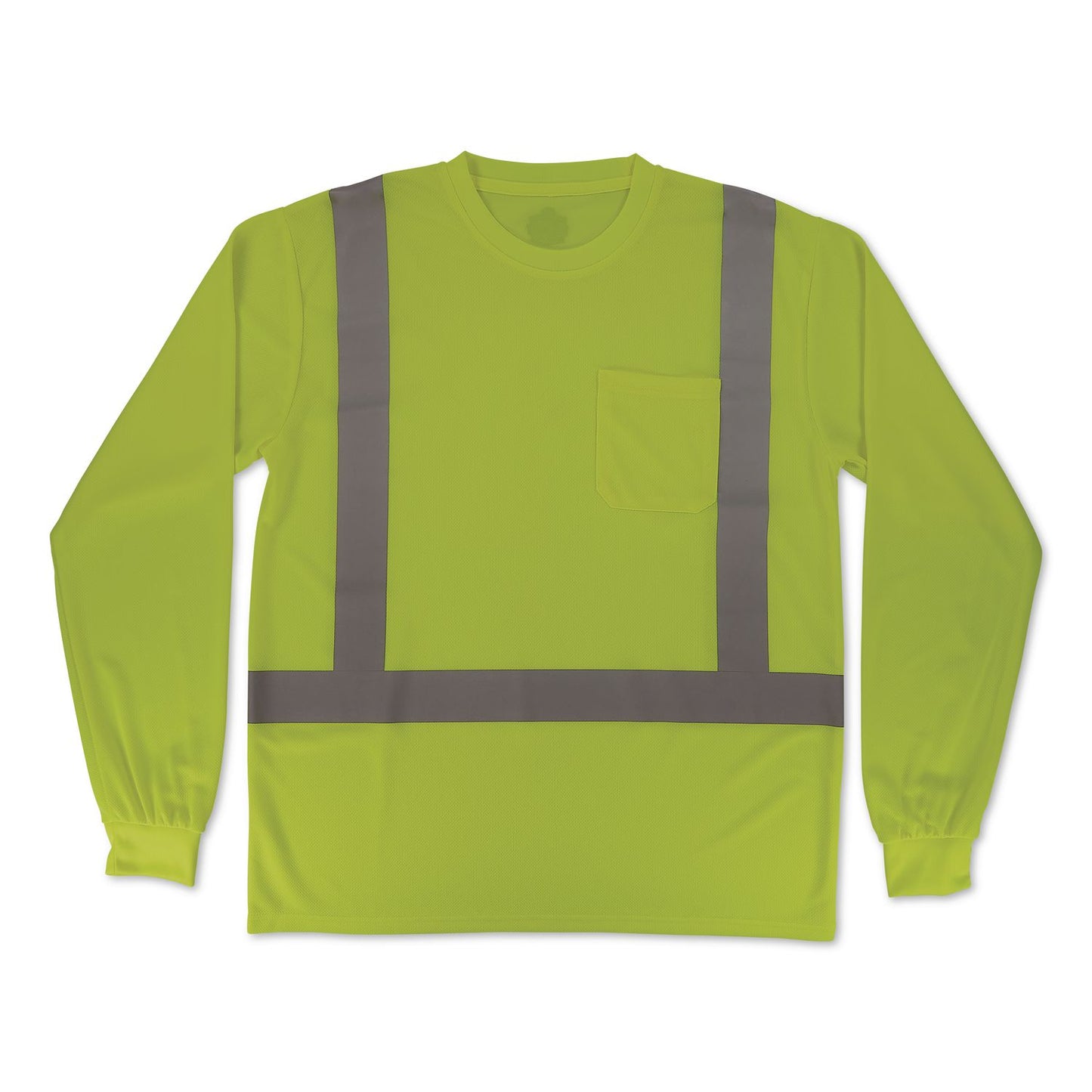 GloWear 8284 Class 2 Essential Hi-Vis Long Sleeve T-Shirt, 2X-Large, Lime