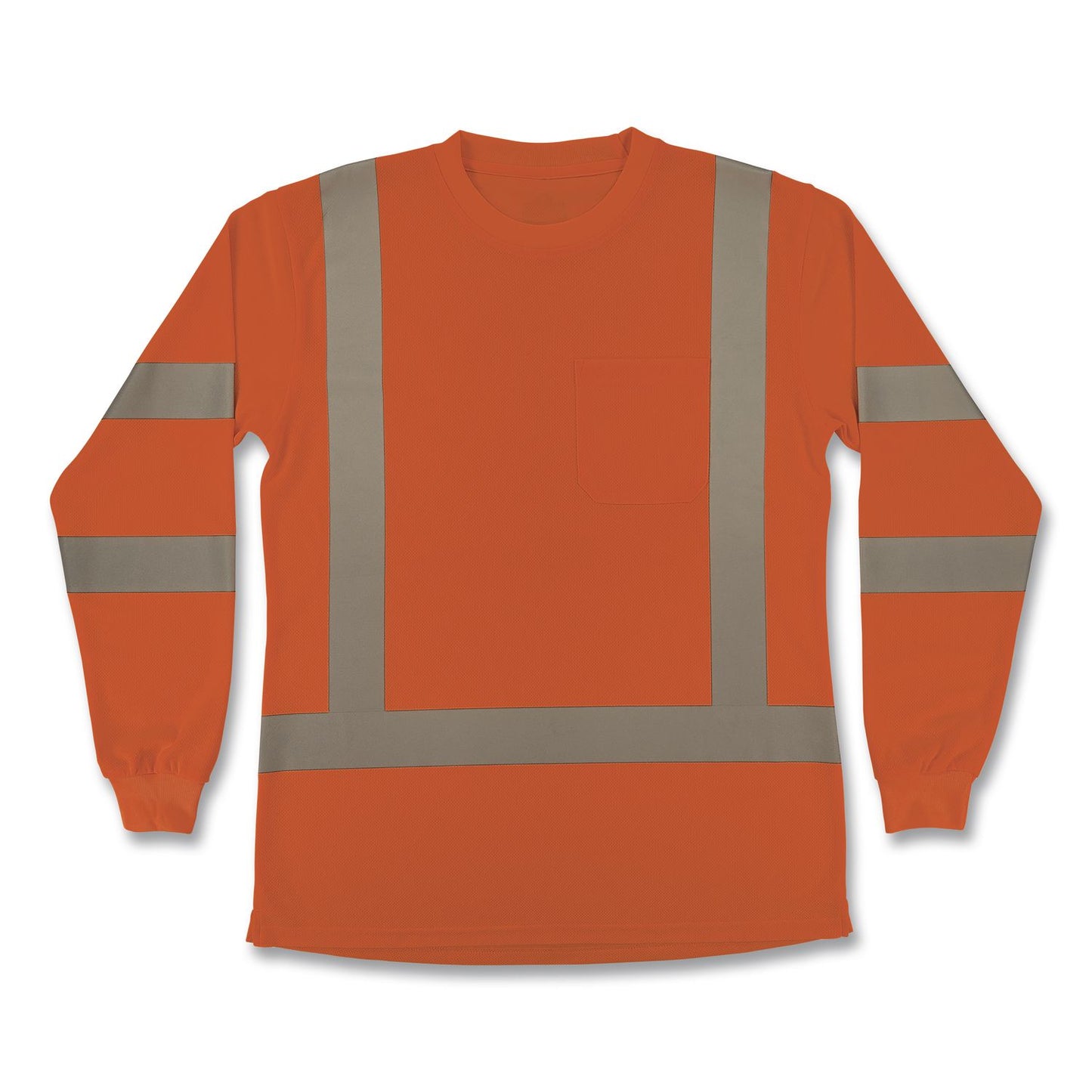 GloWear 8374 Class 3 Women's Essential Hi-Vis Long Sleeve T-Shirt, X-Large, Orange