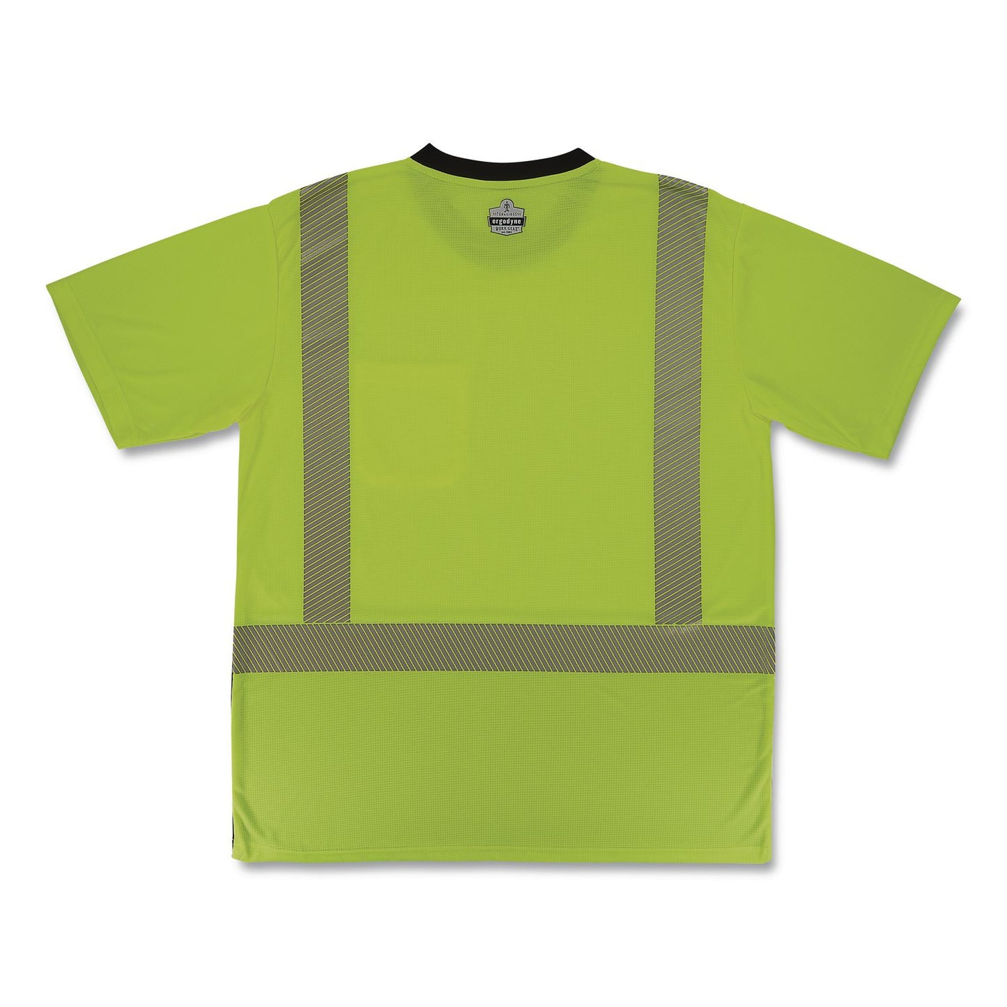 GloWear 8294BK Class 2 Performance Hi-Vis T-Shirt with Black Bottom, Medium, Lime
