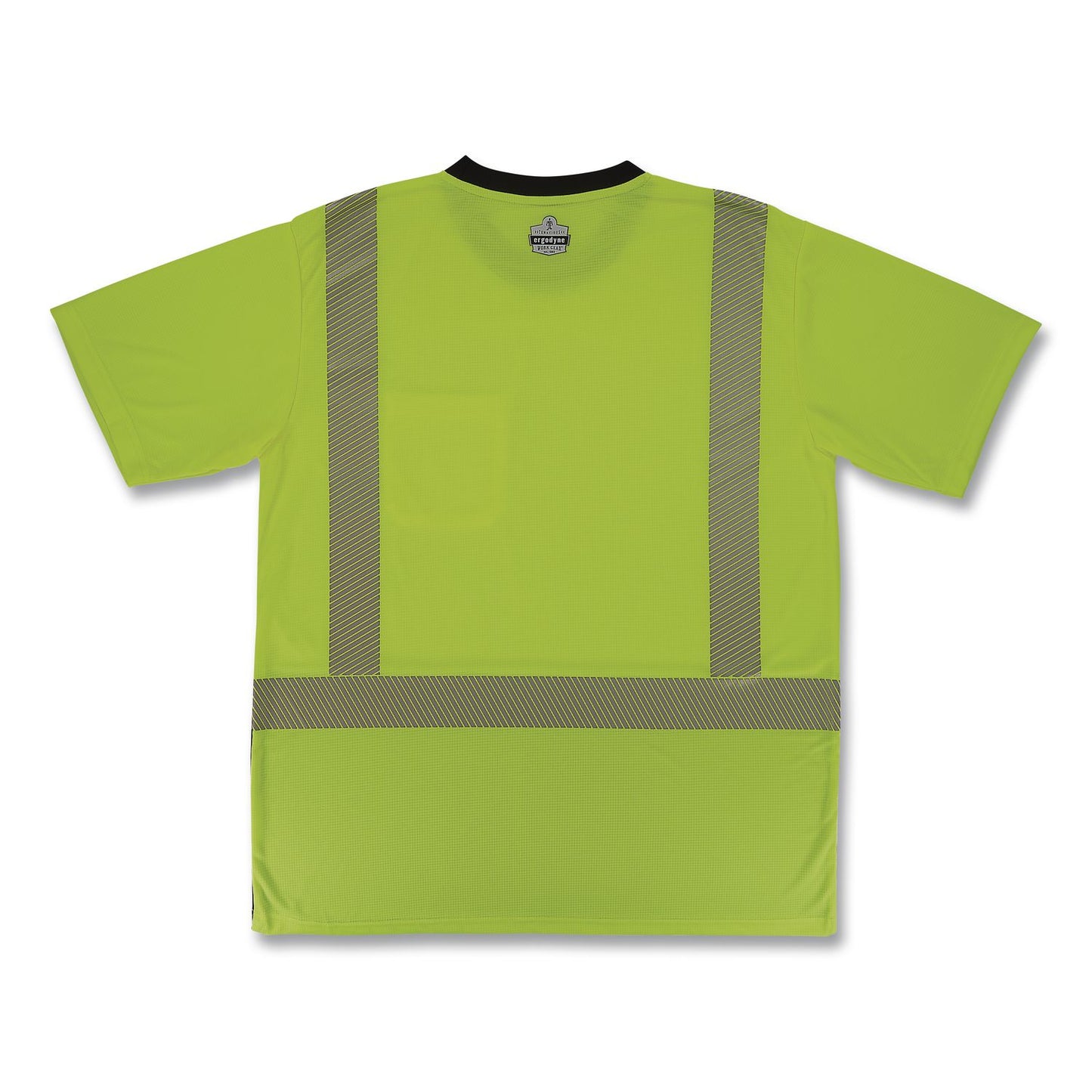 GloWear 8294BK Class 2 Performance Hi-Vis T-Shirt with Black Bottom, X-Large, Lime