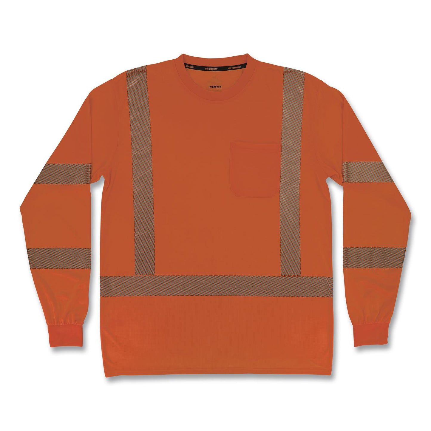 GloWear 8370 Class 3 Performance Hi-Vis Long Sleeve T-Shirt, 4X-Large, Orange