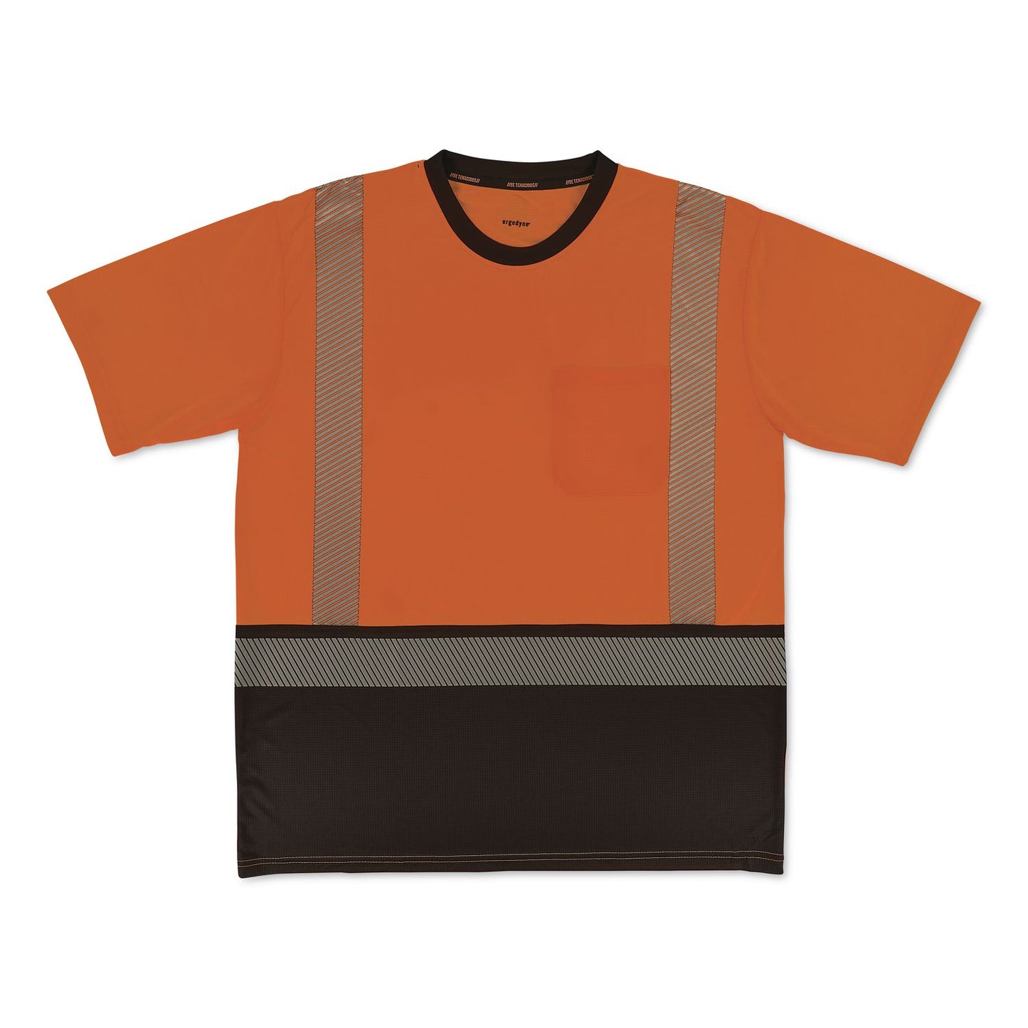 GloWear 8294BK Class 2 Performance Hi-Vis T-Shirt with Black Bottom, 3X-Large, Orange