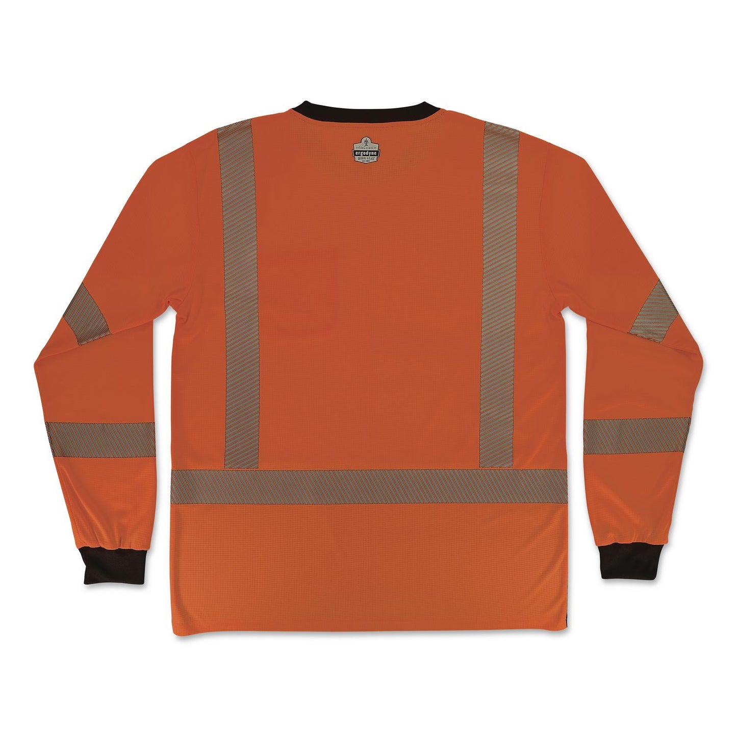 GloWear 8371BK Class 3 Performance Hi-Vis Long Sleeve T-Shirt with Black Bottom, Medium, Orange