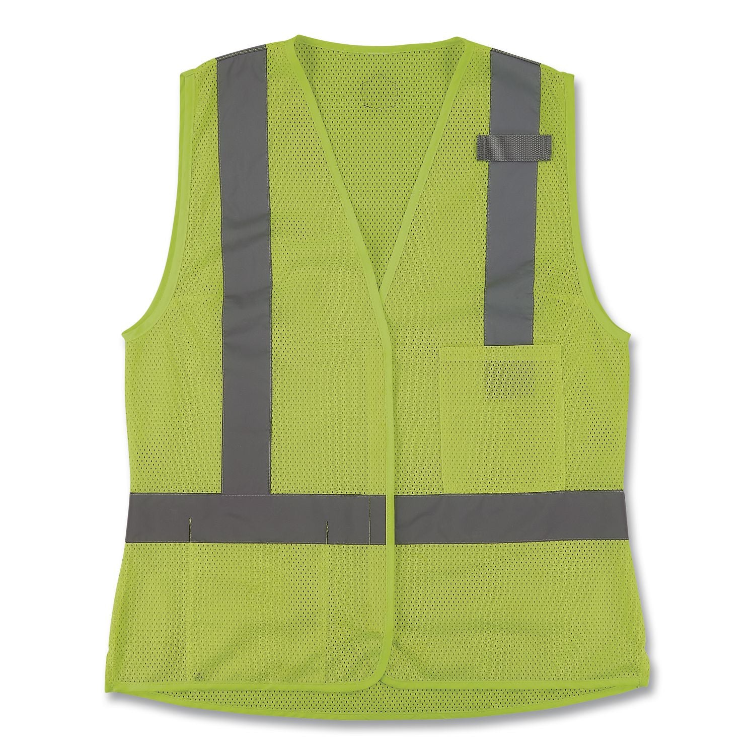 GloWear 8210HLW-S Class 2 Women's Hi-Vis Vest with Hook-and-Loop, Polyester, Small, Lime