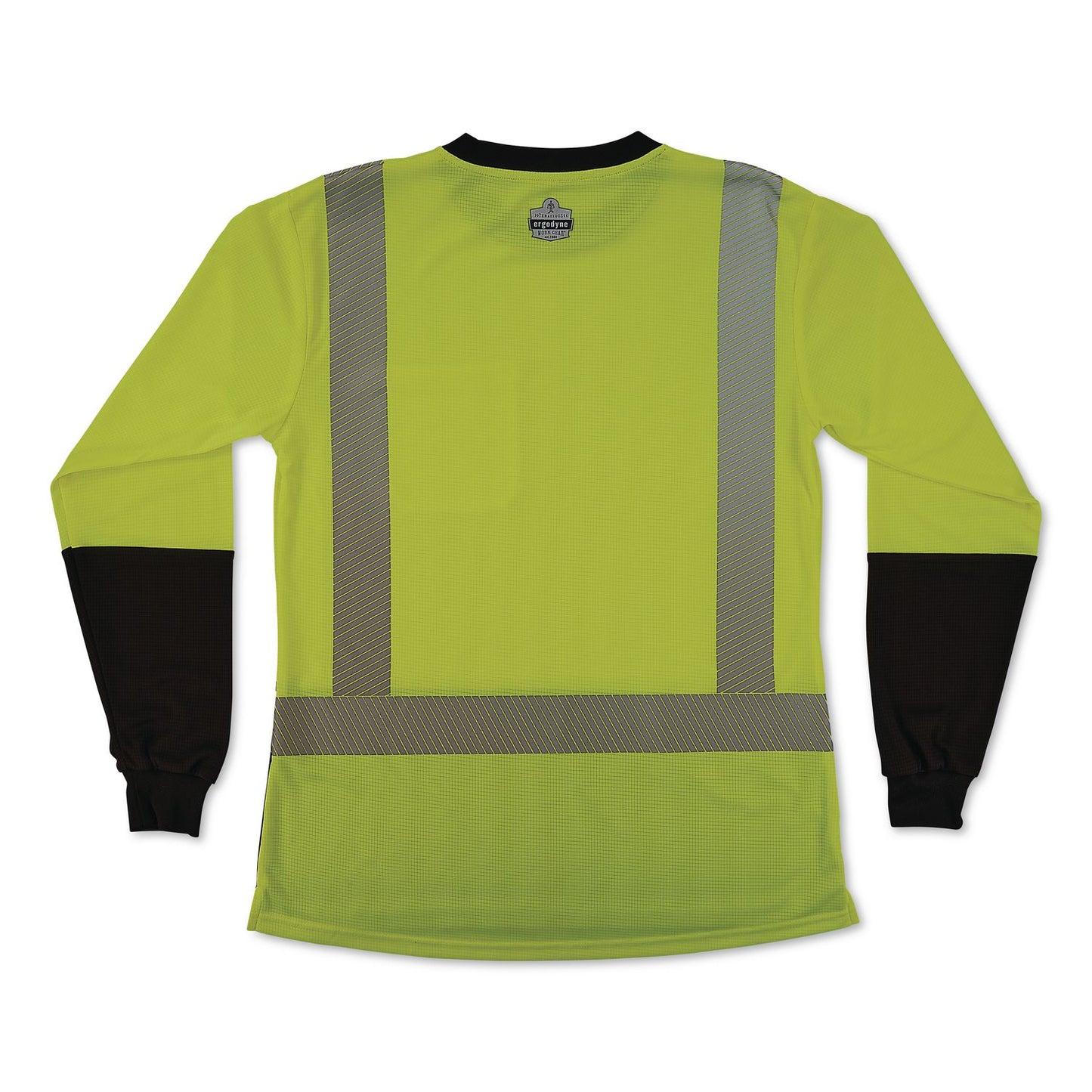 GloWear 8278BK Class 2 Women's Performance Hi-Vis Long Sleeve T-Shirt with Black Bottom, 3X-Large, Lime