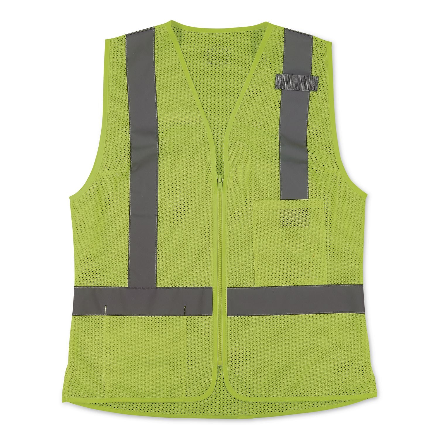 GloWear 8210ZW-S Class 2 Women's Hi-Vis Vest with Zipper, Polyester, Large, Lime