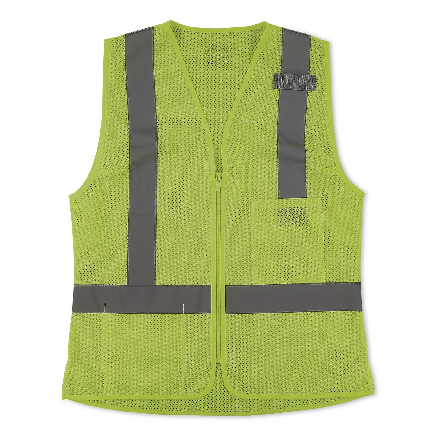 GloWear 8210ZW-S Class 2 Women's Hi-Vis Vest with Zipper, Polyester, X-Large, Lime