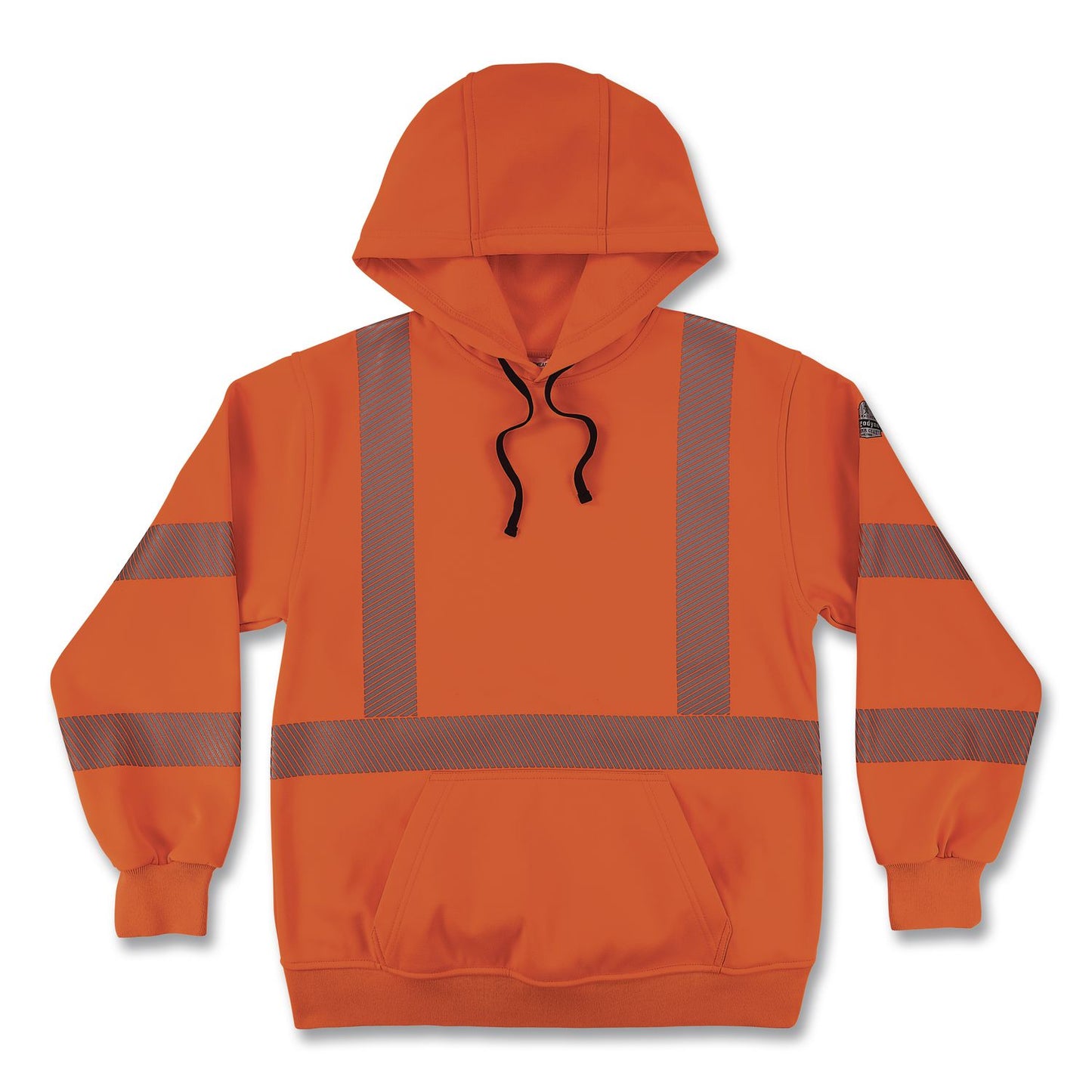 GloWear 8304W Class 3 Women's Performance Hi-Vis Hooded Sweatshirt, Large, Orange
