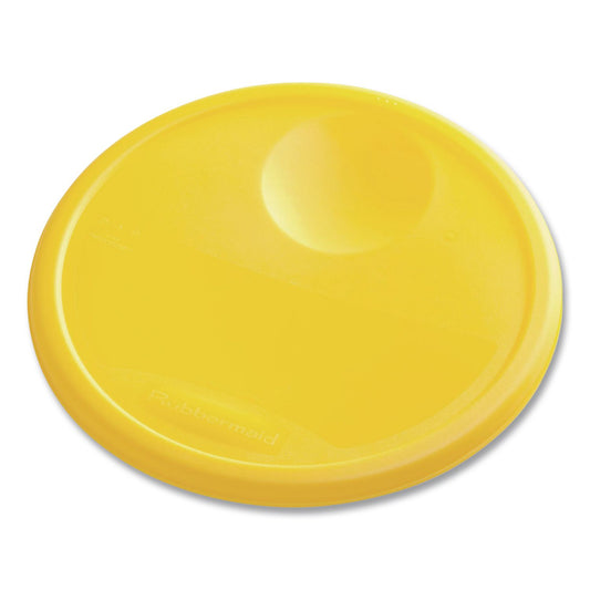 Round Storage Container Lids, 10.25" Diameter x 1.27" h, Plastic, Yellow