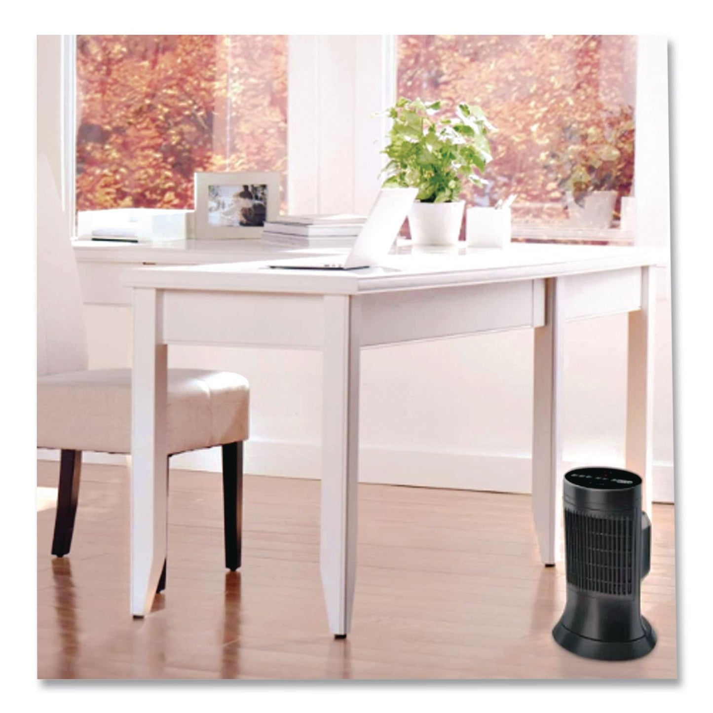 Digital Ceramic Mini Tower Heater, 1,500 W, 10 x 7.63 x 14, Black