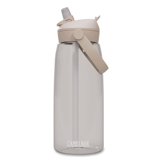 Thrive FlipStraw Plastic Water Bottle, 32 oz, Clear