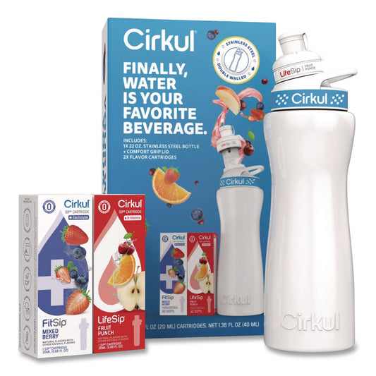 Flavor Water Bottle Kit, 22 oz, White