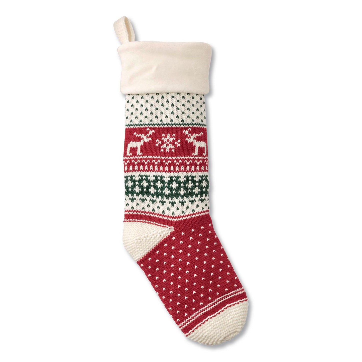STOCKINGS,FAIR ISLE,RED