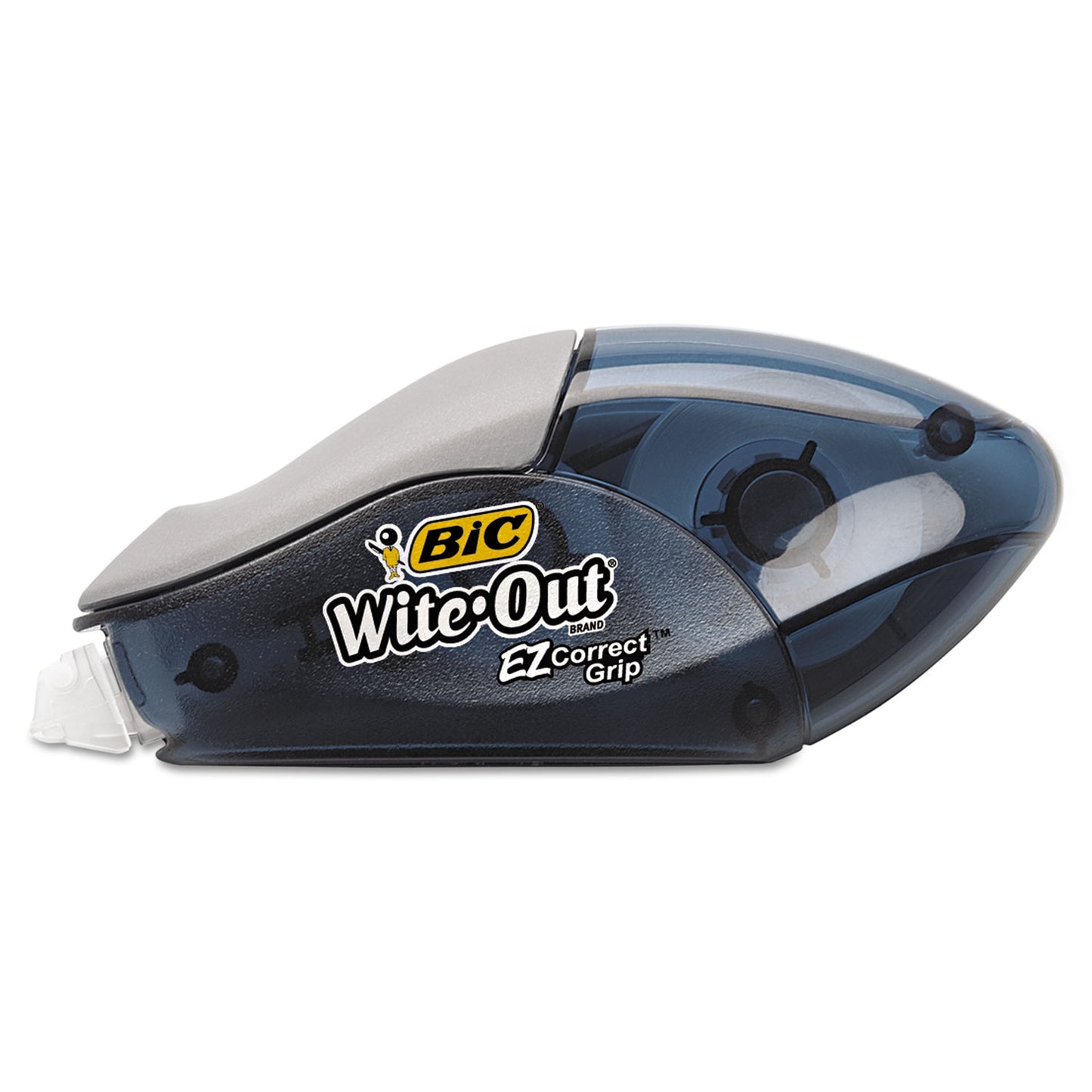 Wite-Out Brand EZ Correct Grip Correction Tape, Non-Refillable, 0.17" x 33.5 ft, Translucent Smoke Dispenser, 2/Pack