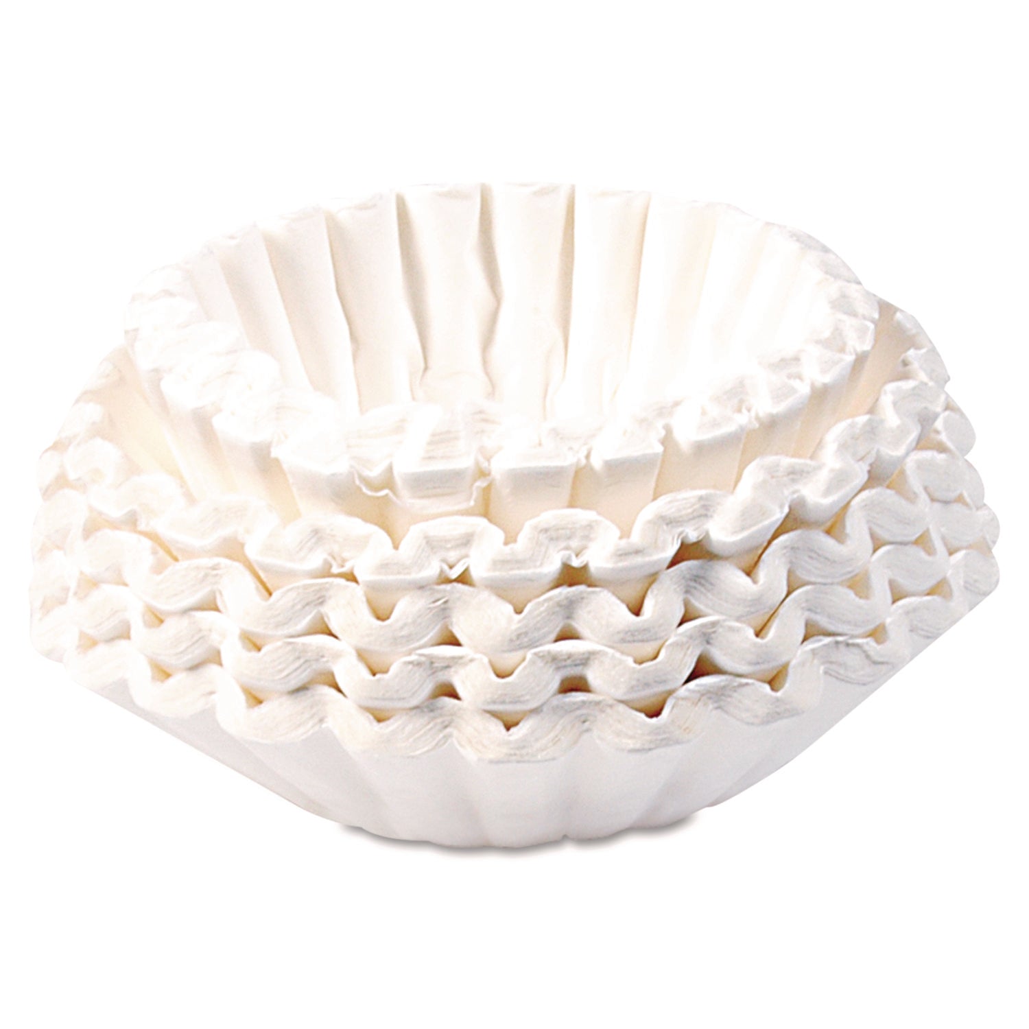 Commercial Coffee Filters, 32 Cup Size, Flat Bottom, 50/cluster, 10 Clusters/pack