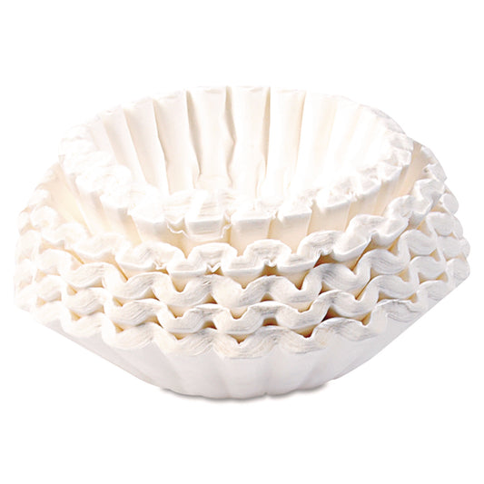 Commercial Coffee Filters, 32 Cup Size, Flat Bottom, 50/cluster, 10 Clusters/pack