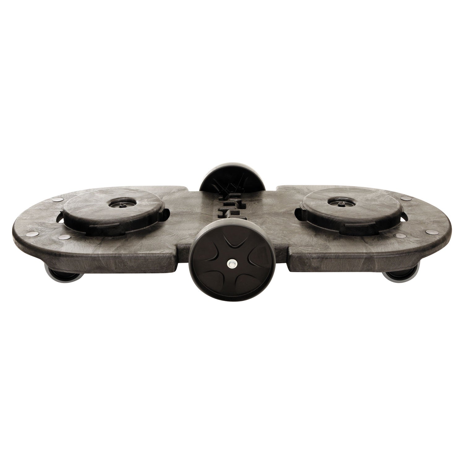 BRUTE Tandem Dolly, Two-Container, 300 lb Capacity, 20.25w x 45d x 8h, Black