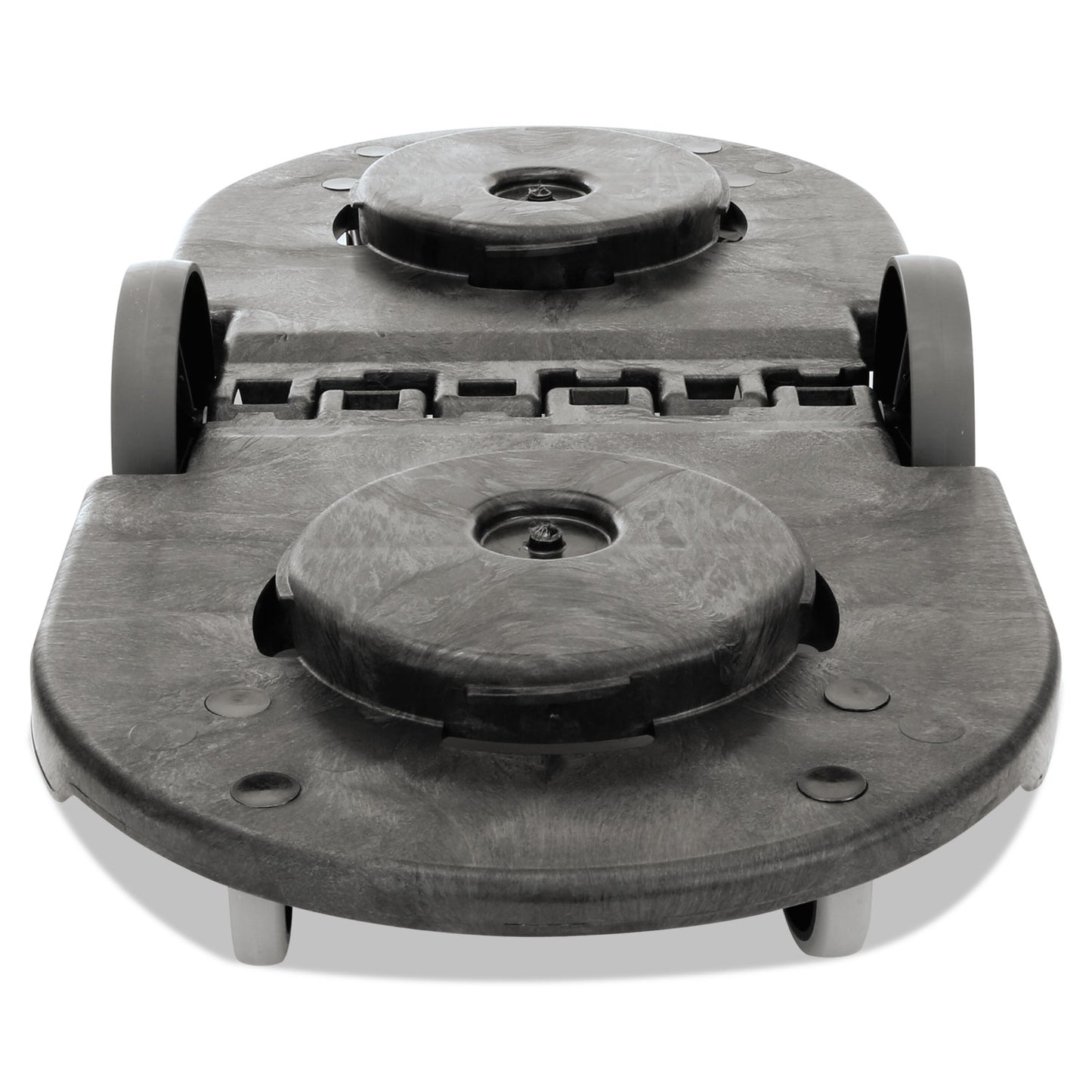 BRUTE Tandem Dolly, Two-Container, 300 lb Capacity, 20.25w x 45d x 8h, Black