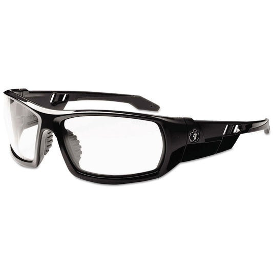 Skullerz Odin Safety Glasses, Fog-Off Technology, Black Full Frame, Clear Dual Lens