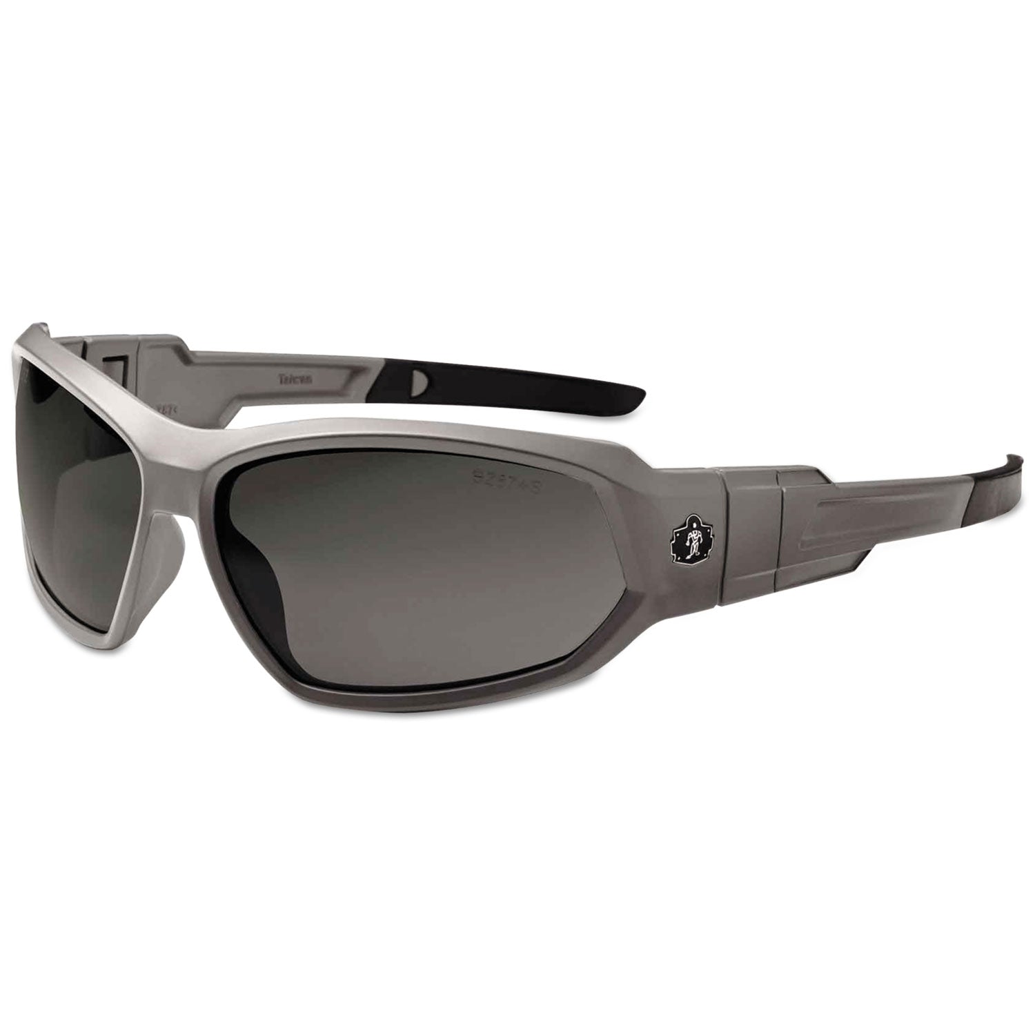 Skullerz Loki Safety Glasses/Goggles, Fog-Off Technology, Matte Gray Full Frame, Smoke Dual Lens
