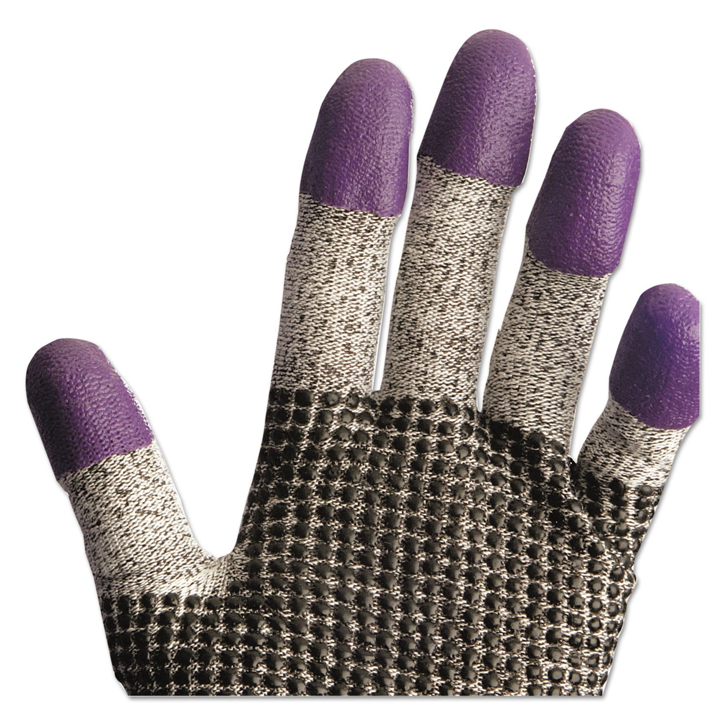 G60 PURPLE NITRILE Cut-Resistant Gloves, EN388: 4340, 9.45" Long, Large (Size 9), Black/White, Pair