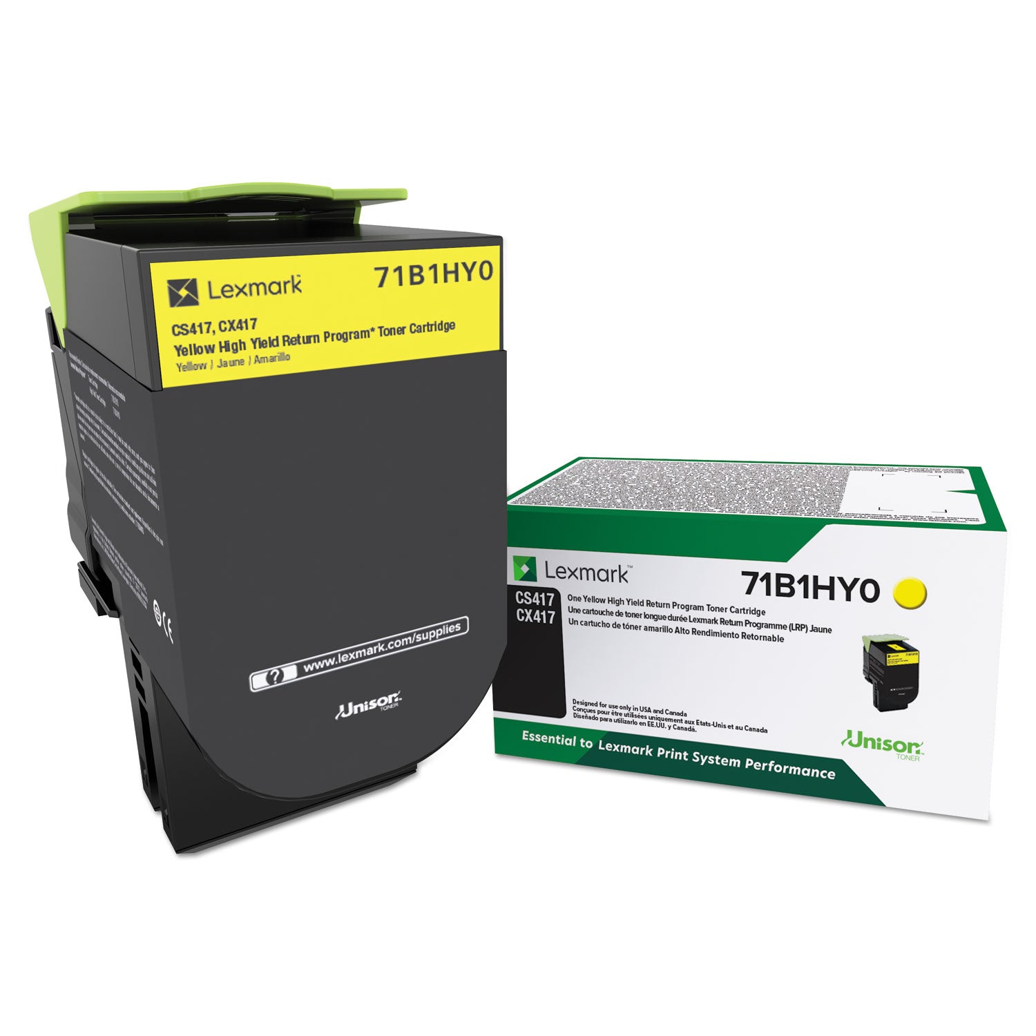 71b1hy0 Unison High-Yield Toner, 3,500 Page-Yield, Yellow