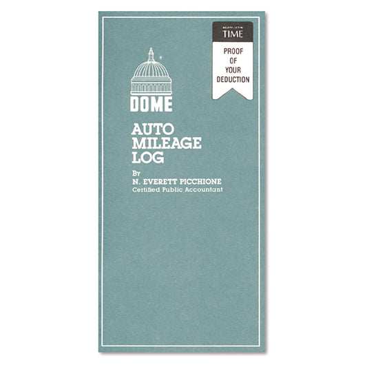 Auto Mileage Log, One-Part (no Copies), 6.5 X 6.25, 32 Forms Total