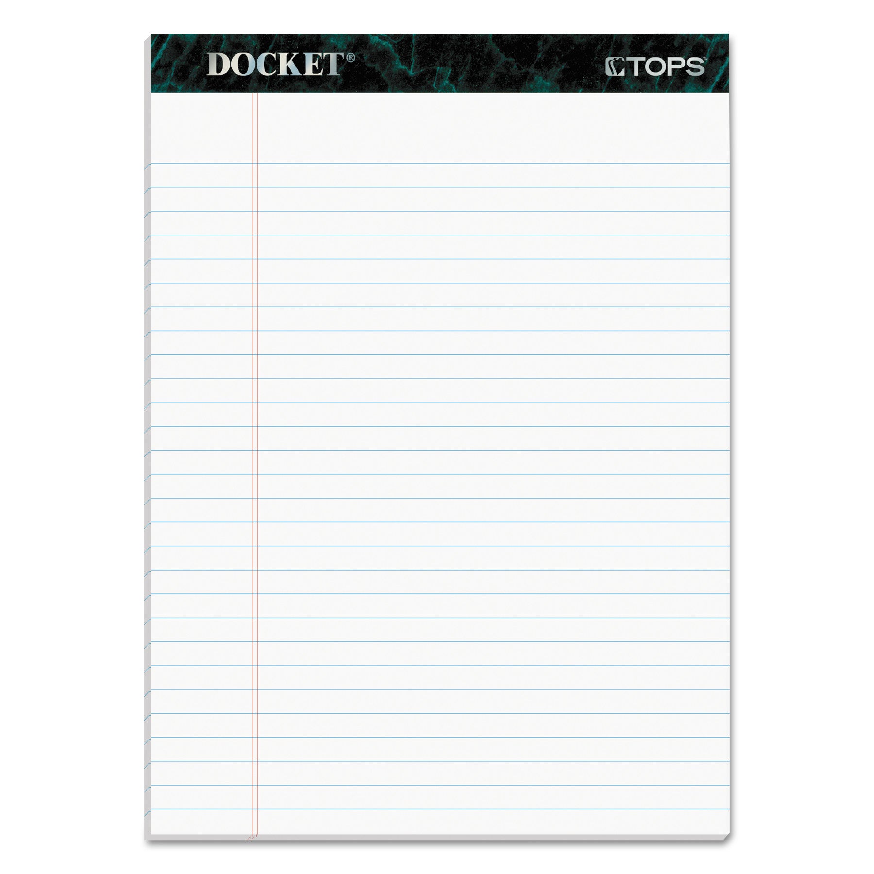 Docket Ruled Perforated Pads, Wide/Legal Rule, (50) White 8.5 x 11 Sheets, 12/Pack