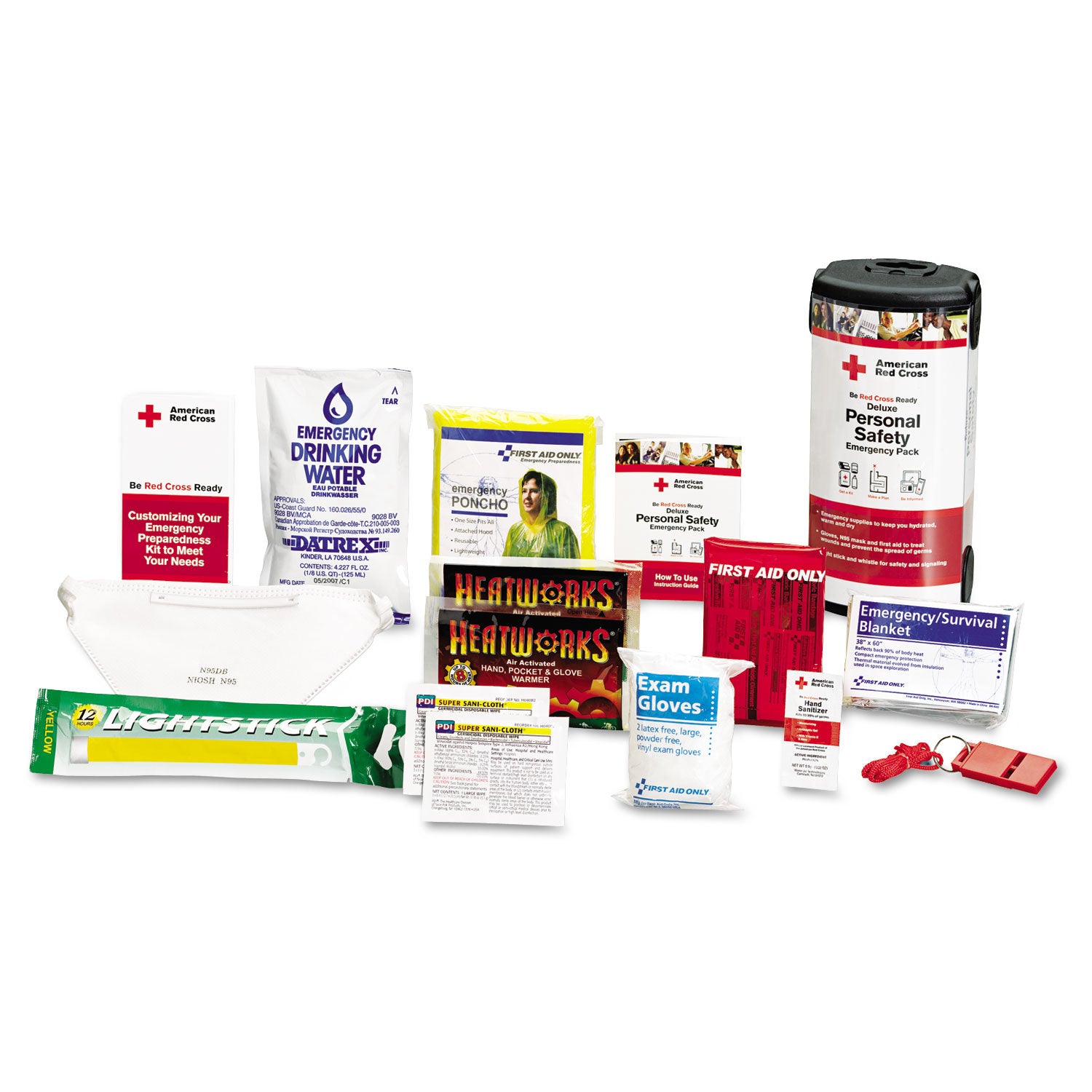 American Red Cross Personal Safety Pack For One Person, Nylon Backpack
