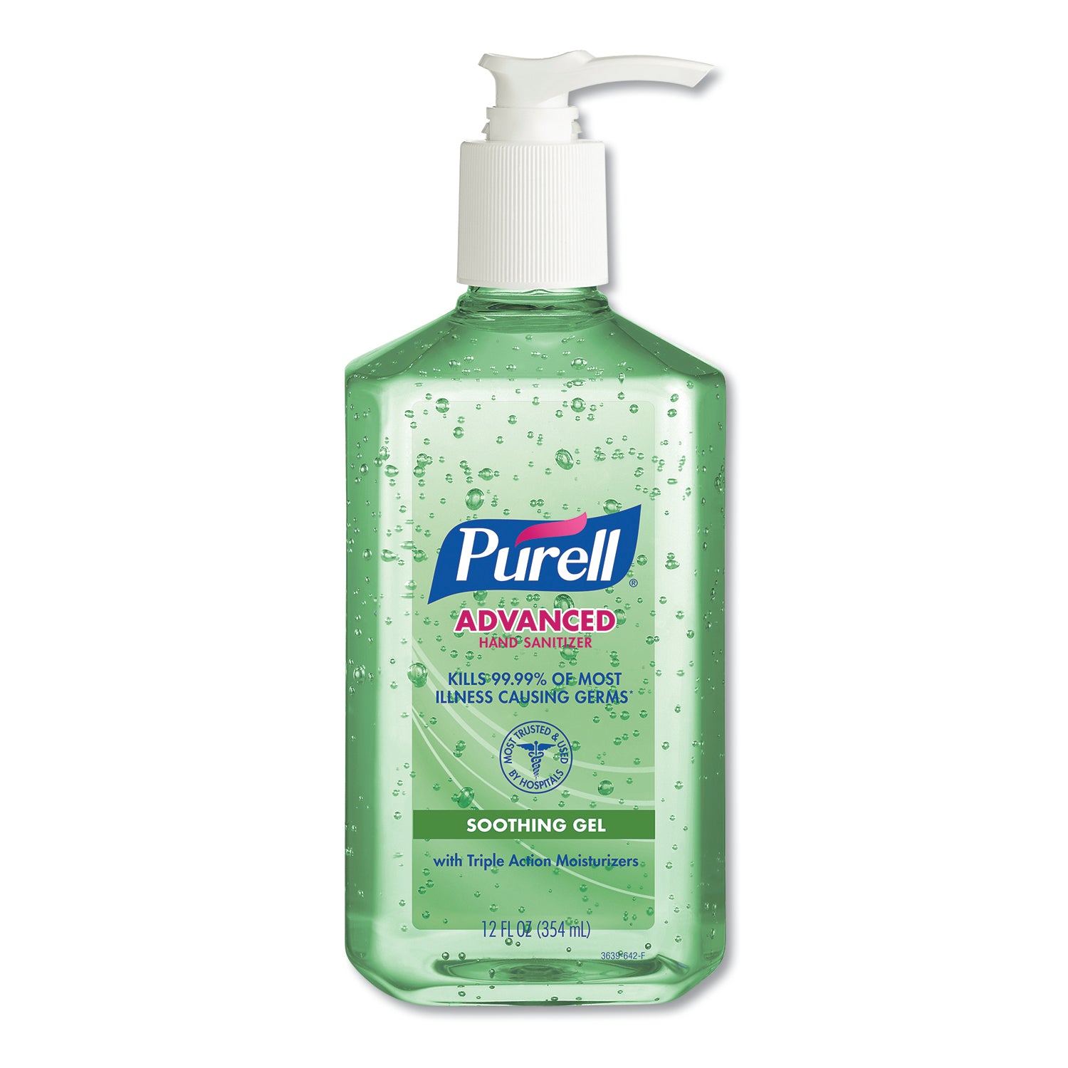 Advanced Hand Sanitizer Soothing Gel, 12 oz Pump Bottle, Fresh Scent
